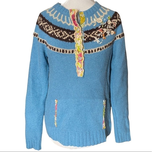 Free People Sweaters - Free People Boho Fair Isle Sweater. Size Small